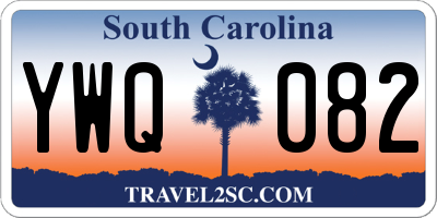 SC license plate YWQ082
