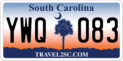 SC license plate YWQ083