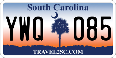 SC license plate YWQ085