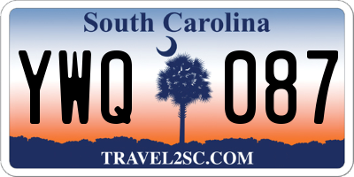 SC license plate YWQ087