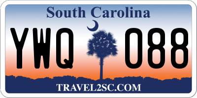 SC license plate YWQ088