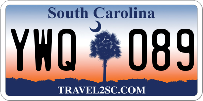 SC license plate YWQ089