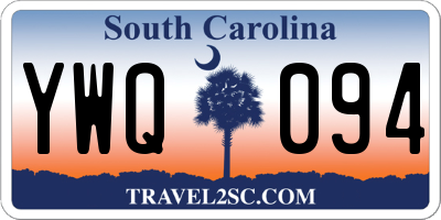 SC license plate YWQ094