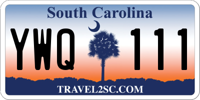 SC license plate YWQ111
