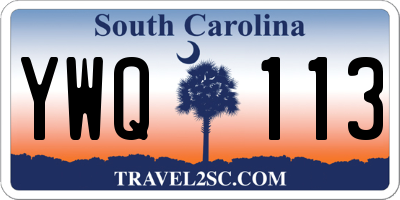 SC license plate YWQ113