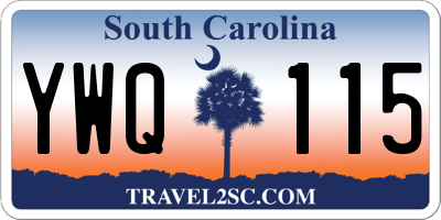 SC license plate YWQ115