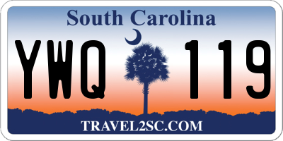 SC license plate YWQ119