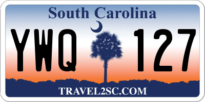 SC license plate YWQ127