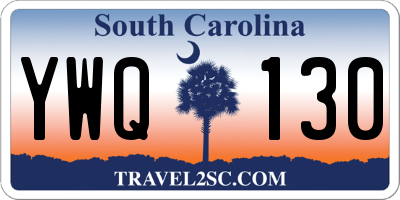 SC license plate YWQ130