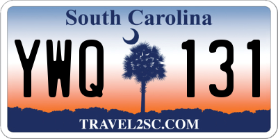 SC license plate YWQ131