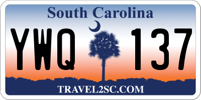 SC license plate YWQ137