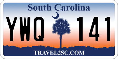 SC license plate YWQ141