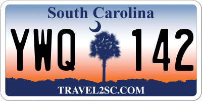 SC license plate YWQ142