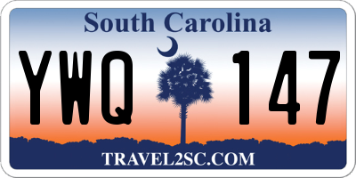 SC license plate YWQ147
