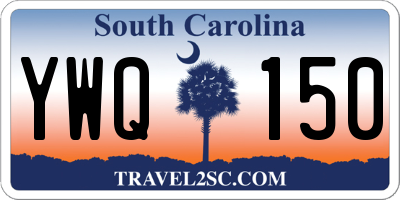 SC license plate YWQ150