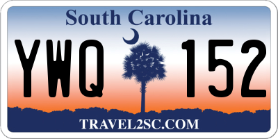 SC license plate YWQ152