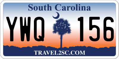 SC license plate YWQ156
