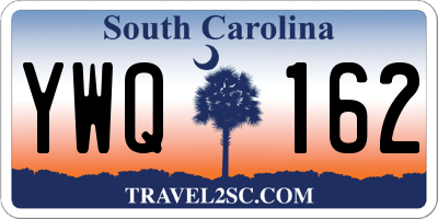 SC license plate YWQ162