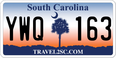 SC license plate YWQ163