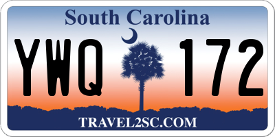 SC license plate YWQ172