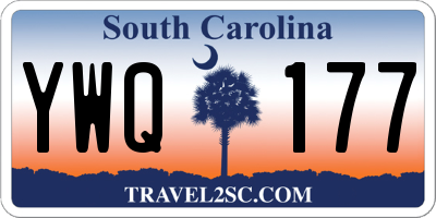 SC license plate YWQ177
