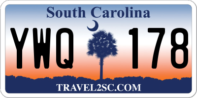 SC license plate YWQ178