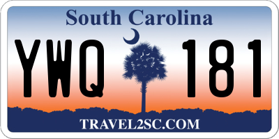 SC license plate YWQ181