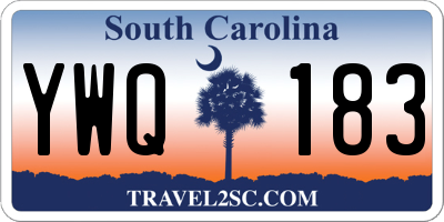 SC license plate YWQ183