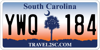 SC license plate YWQ184