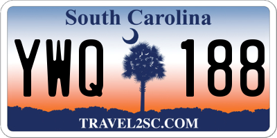 SC license plate YWQ188