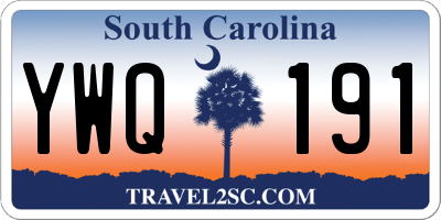 SC license plate YWQ191
