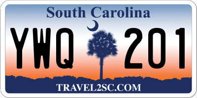 SC license plate YWQ201
