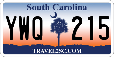 SC license plate YWQ215