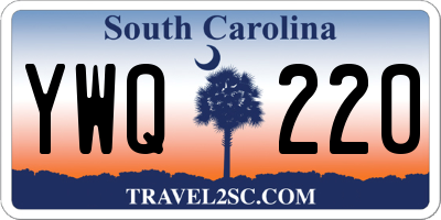 SC license plate YWQ220
