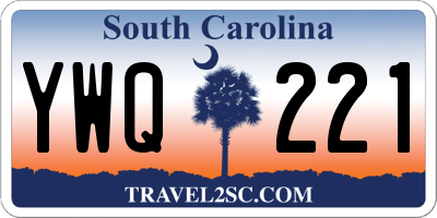 SC license plate YWQ221