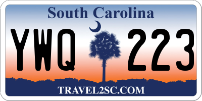 SC license plate YWQ223