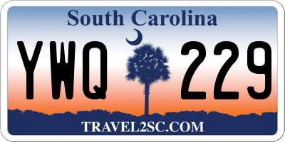 SC license plate YWQ229