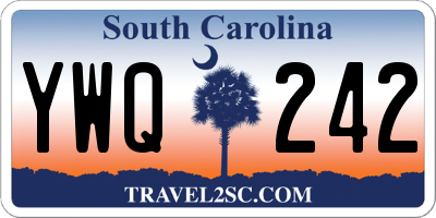 SC license plate YWQ242