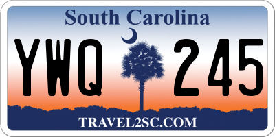 SC license plate YWQ245