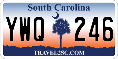 SC license plate YWQ246