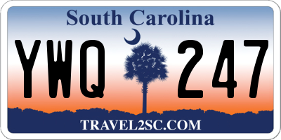 SC license plate YWQ247