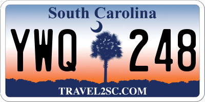 SC license plate YWQ248