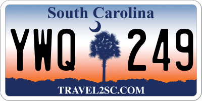 SC license plate YWQ249