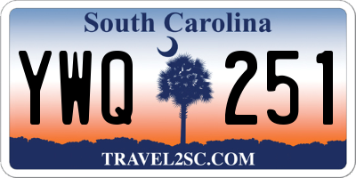 SC license plate YWQ251