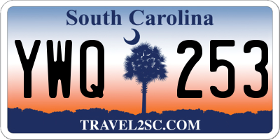 SC license plate YWQ253