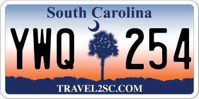 SC license plate YWQ254