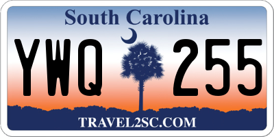SC license plate YWQ255