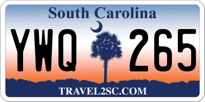 SC license plate YWQ265