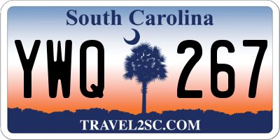 SC license plate YWQ267