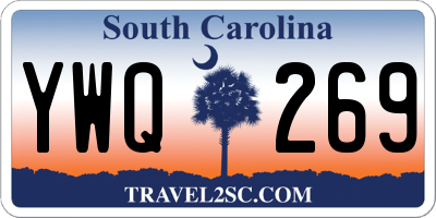 SC license plate YWQ269